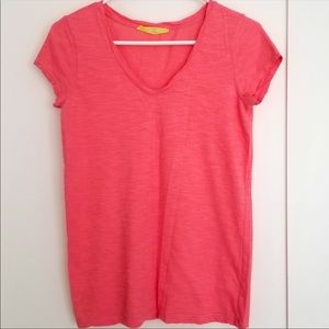 Coral v neck T-shirt